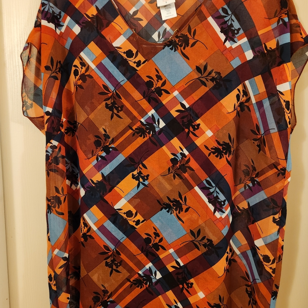 Cabi szS fall sheer top WITH matching cami